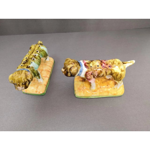 Light Yellow Ceramic Glazed Dogs from Sargadelos, Set of 2 For Sale - Image 8 of 12