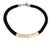 This is an auhtentic collar necklace by La Nouvelle Bague, the round long curved tube shape pendant is crafted from 18k...