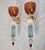 Pair of mid-century modern Murano glass wall sconces, Italy circa 1990s. The pair of Italian sconces is made of petrol...
