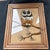 Mid-Century Modern Mid-Century Original Ronald Moore Owl Painting on Glass For Sale - Image 3 of 5