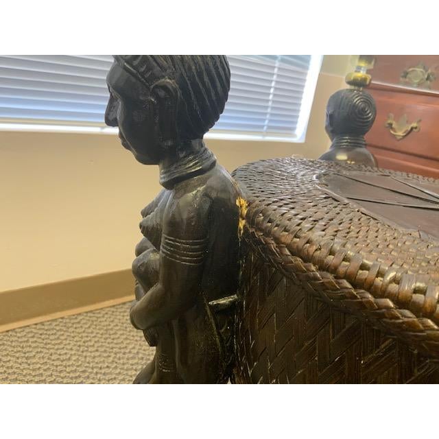 Mid 20th Century Mid 20th Century Ernest Hemingingway African Queen Collectors Accent Table For Sale - Image 5 of 17