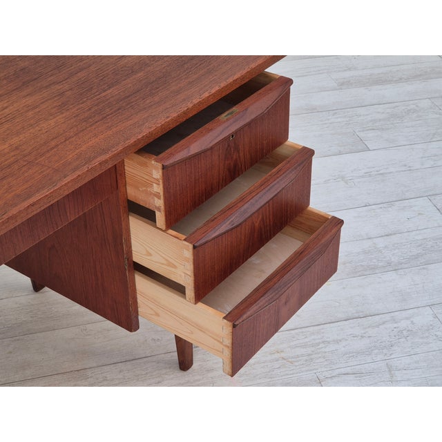 Vintage Danish Teak Desk, 1960s For Sale - Image 15 of 18