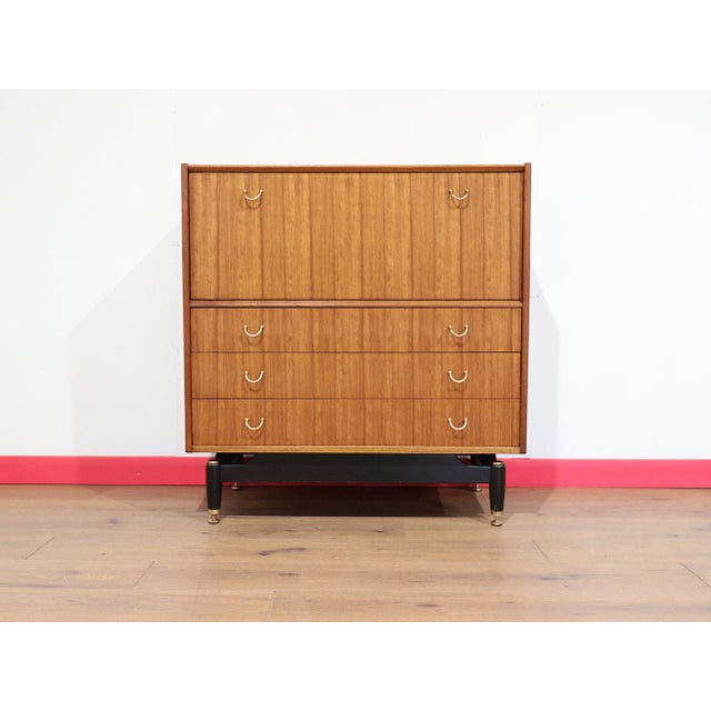 Mid Century Modern Vintage Teak Dresser Bar Cart Cocktail Cabinet by G Plan For Sale - Image 12 of 13