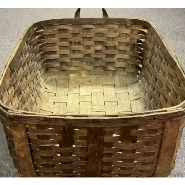Early 20th Century Antique American Hickory Basket For Sale - Image 5 of 6