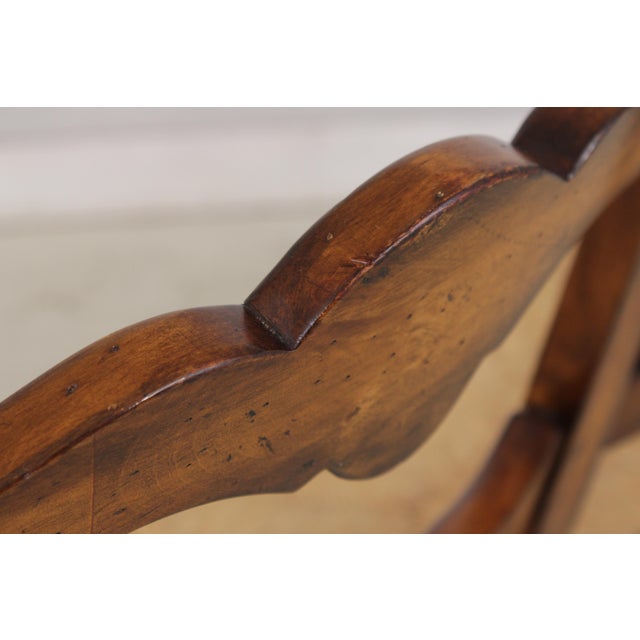 Country French Triple Back Rush Seat Settee For Sale - Image 16 of 18