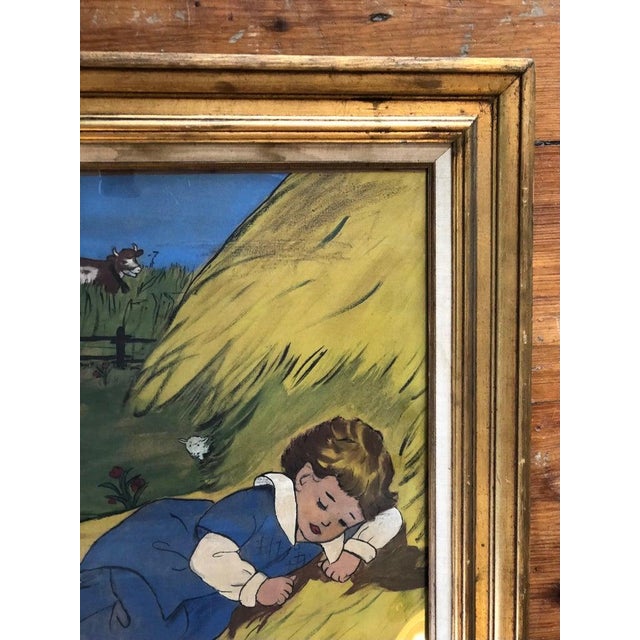 Little Boy Blue Painting on Canvas Cloth For Sale In New York - Image 6 of 18