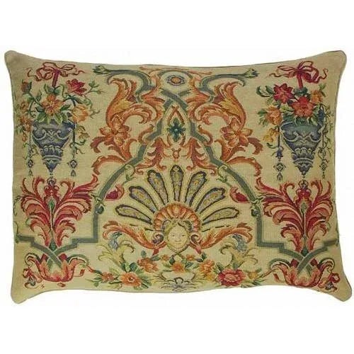 French Aubusson Flourishes Flourish 27"x40" Throw Pillow For Sale - Image 3 of 3