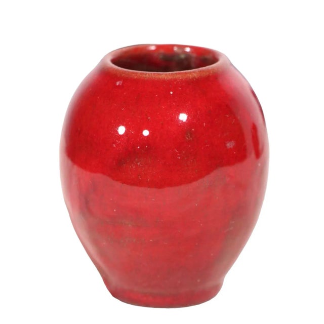 Collection of 7 miniature stoneware, ceramic, pottery vases, offered and priced as a lot. All are in very good undamaged...