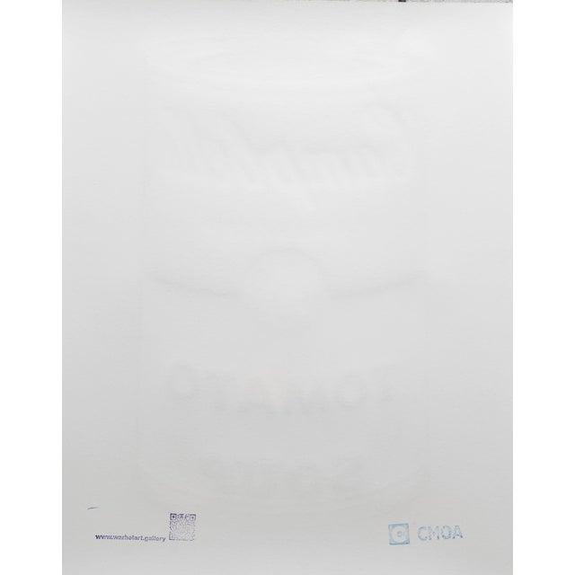 Andy Warhol TOMATO Campbell's Soup Lithograph stamp authenticated by the editor. We are offering this famous lithograph...