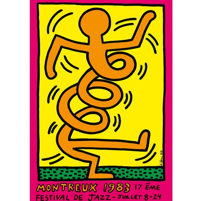 Keith Haring, Swing (Rose, Montreux), 1983, Signed Screenprint For Sale