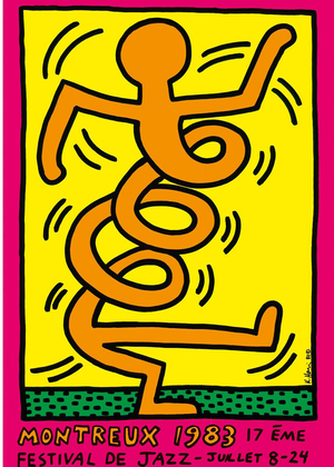 Keith Haring, Swing (Rose, Montreux), 1983, Signed Screenprint