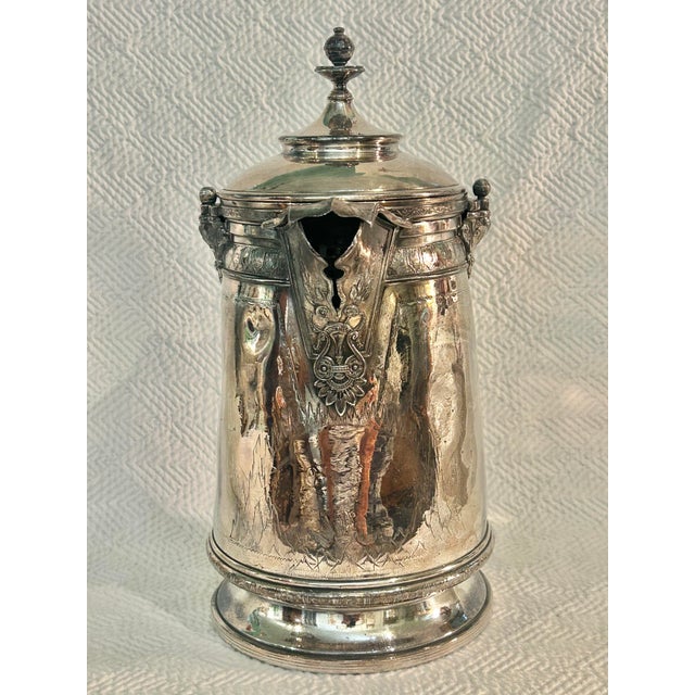 Circa 1880 Reed & Barton Victorian Silverplate Ice Water Pitcher, Patented Design For Sale In New Orleans - Image 6 of 18