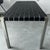 Modern Stainless Steel and Woven Leather Bench For Sale - Image 3 of 4