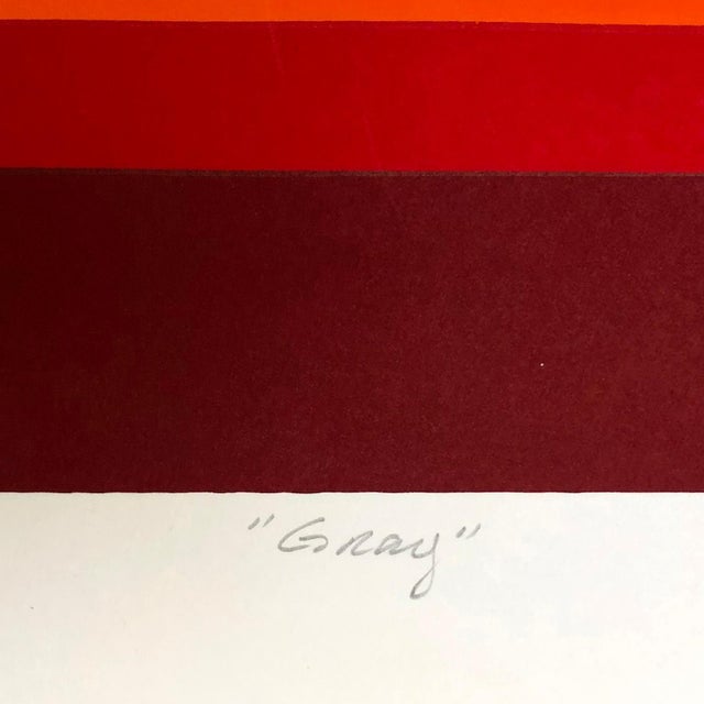Mid-Century Modern “Gray” Original Serigraphy by Alfredo Orozco For Sale - Image 3 of 6