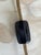 1970s Mid-Century Modern Swag Lamp Light With Smoked Lucite & Wood Panels For Sale - Image 11 of 12