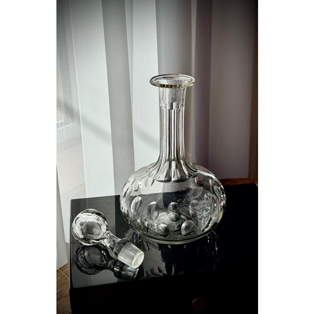Victorian Shaft and Globe Glass Decanter, England, 1880 For Sale - Image 8 of 16
