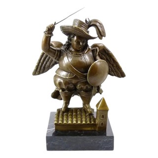 Fernando Botero, Archangel with Black Hat, Bronze For Sale