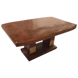 Burl Amboyna French Art Deco Dining Table