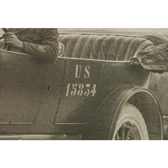Fascinating Us Soldier World War I Uniform Car Antique Framed Photograph Photo Picture For Sale In New York - Image 6 of 10