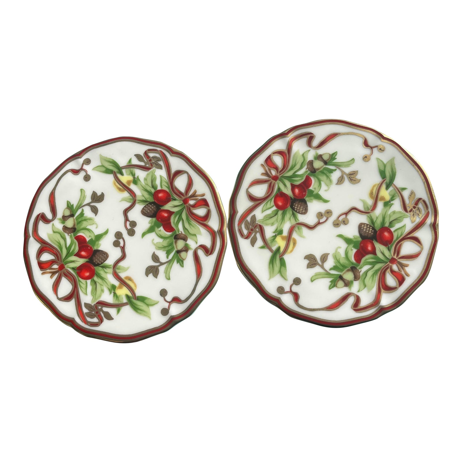 2000s Tiffany & Co. Holiday Coasters Set of 2 Chairish