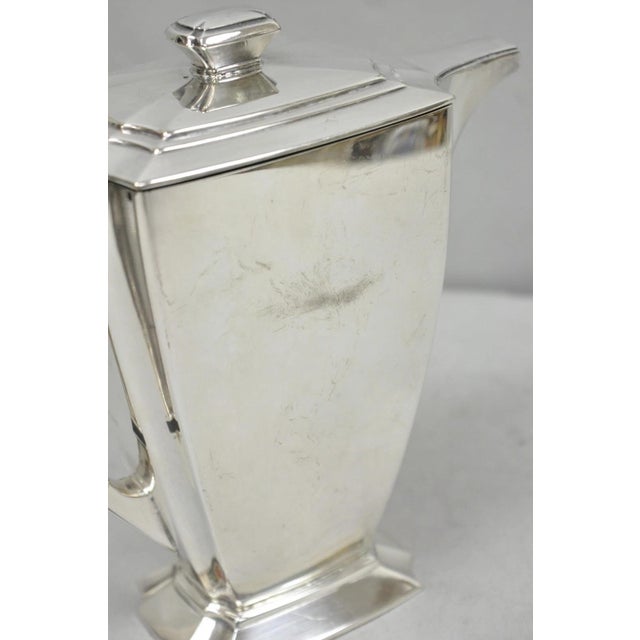 Antique 1847 Rogers Bros "Legacy" Art Deco Silver Plated Tea Set - 3 Pc Set For Sale - Image 13 of 18