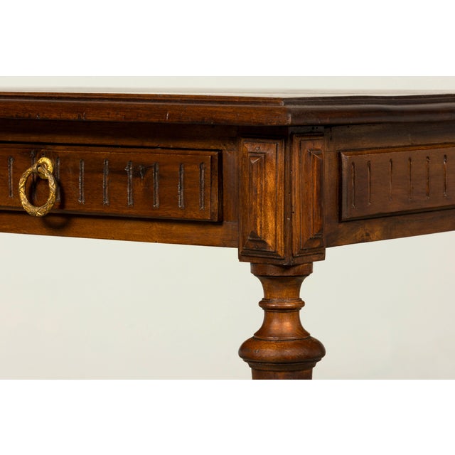 Wood Late 19th Century French Napoleon III Walnut Writing Desk For Sale - Image 7 of 18
