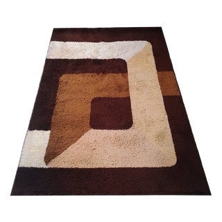 Space Age Geometric Rug in Wool, Italy, 1970s For Sale