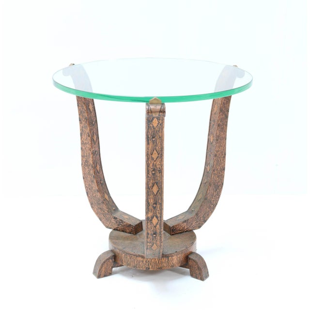 French Art Deco Patinated & Hammered Copper Gueridon Table, 1930s For Sale - Image 3 of 9