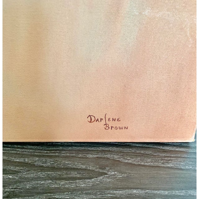 Beautiful acrylic botanical painting in now trendy coral tones. Perfect for a traditional or shabby chick setting. Artist...