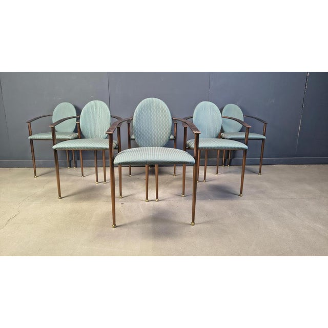 Postmodern Dining Chairs from Belgochrom, 1980s, Set of 6 For Sale - Image 11 of 13