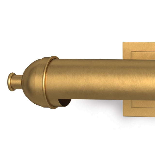 Traditional Southern Living Devon Steel Picture Light, Small, Natural Brass For Sale - Image 3 of 7