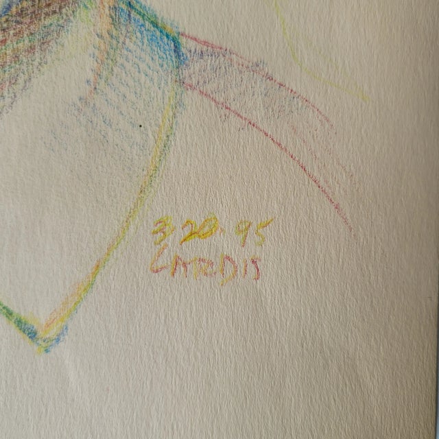 Vintage Color Pencil Drawing "Shirley" Female Portrait 1995 Unframed 12x18 Signed Lardis Measures 12x18 Unframed Will ship...