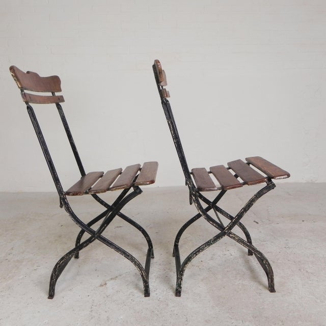 Folding Garden Chairs, 1930s, Set of 2 For Sale - Image 13 of 18