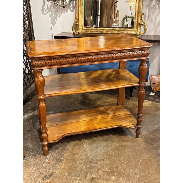 Pair of 19th C. French Oak Etageres For Sale - Image 4 of 8