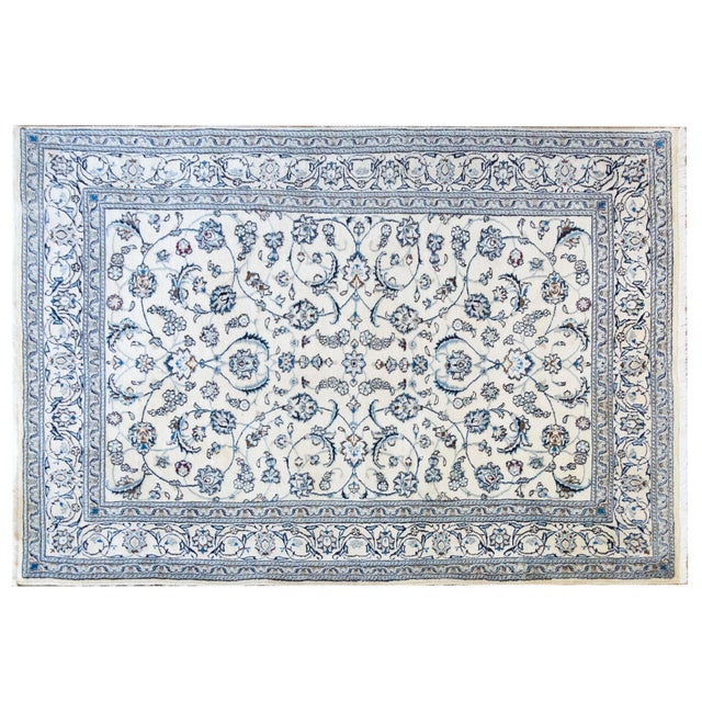 Textile Mid 20th Century Persian Kashan Rug For Sale - Image 7 of 15