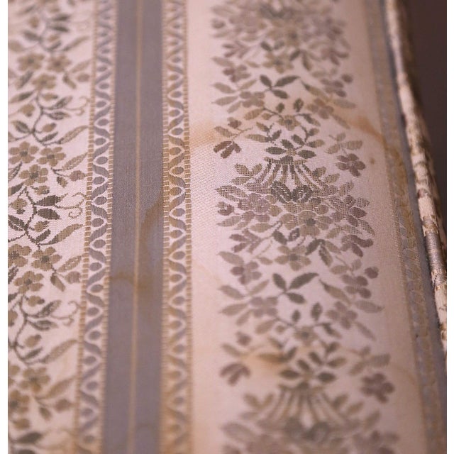 Late 20th Century Pair of Vintage French Louis XVI Upholstered Painted Stool Benches For Sale - Image 10 of 10