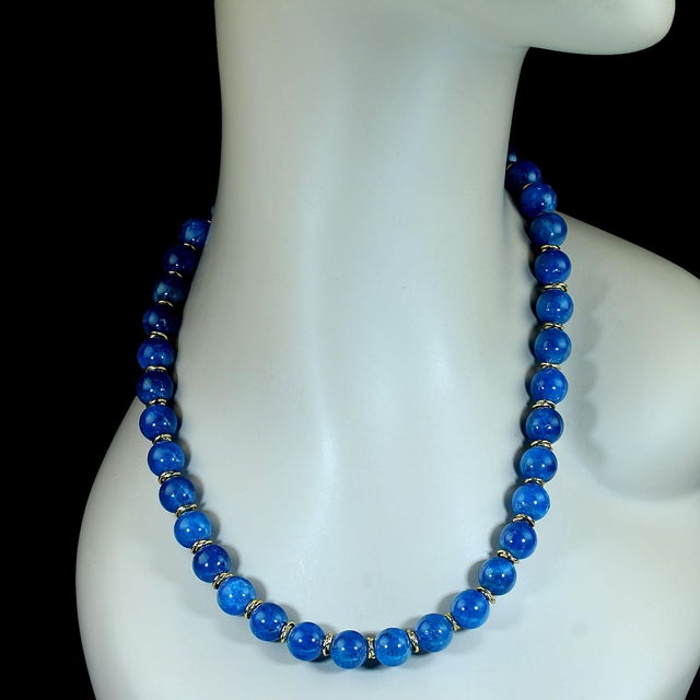 Ajd 21 Inch Apatite Necklace With Gold Plate Clasp For Sale - Image 4 of 5