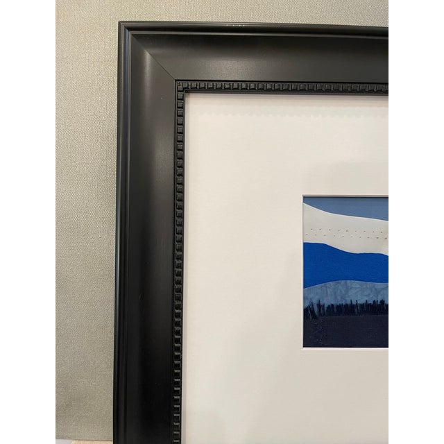 2020s Contemporary Semi-Abstract​ Mixed Media Nautical Sailcloth Landscape​ - By JJ-Hogan | Have a Little Faith in Me!, Framed For Sale - Image 5 of 8