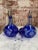 Mid-Century Modern Vintage 1970s Blue Bottles, Italy - a Pair For Sale - Image 3 of 9
