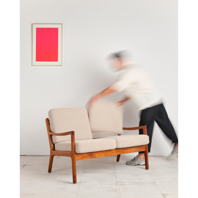 Mid-Century Senator Series Two-Seat Sofa in Teak by Ole Wanscher for France & Søn, 1950s For Sale - Image 9 of 18