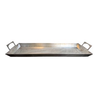 Vera Wang Rectangular Tray Silver Plate Neo Classic Long For Sale