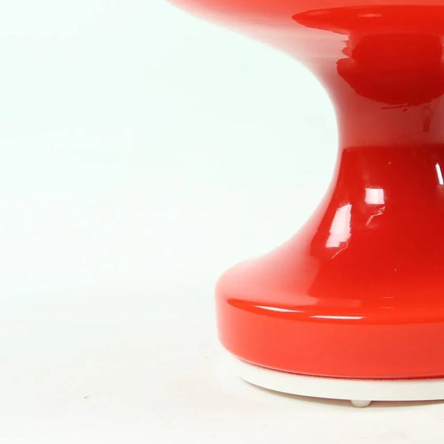 Mid-Century Red Opaline Glass Table Lamp by Stefan Tabery for OPP Jihlava, 1960s For Sale - Image 6 of 9