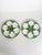 Charming pair of French oyster plates in glazed ceramic, dating from the 1920s. Each plate features six shell-shaped wells...