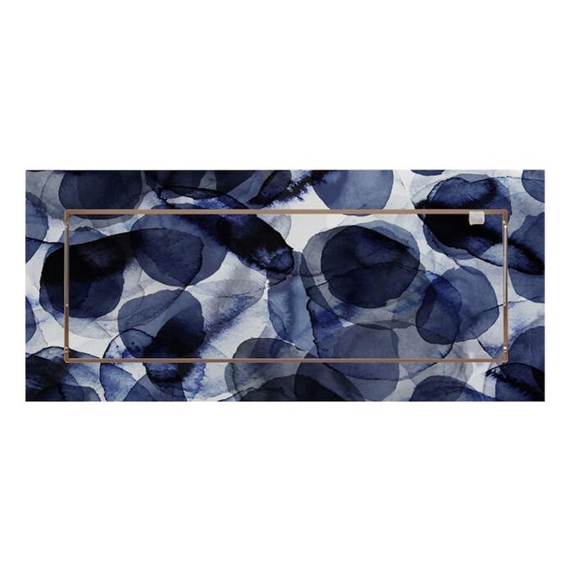 60×27-1 Fläpps Shelf in Bubbles Indigo by Pattern Studio for Ambivalenz For Sale