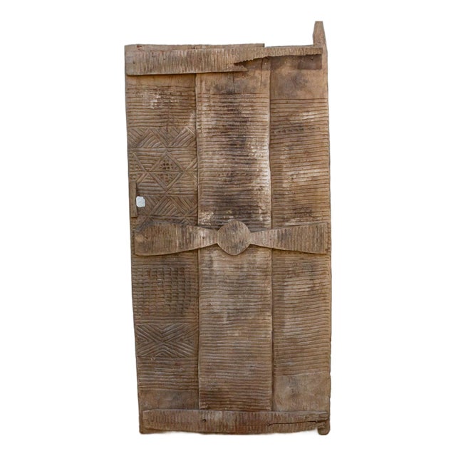 Large 74" Oxidized Gray Mgbo Ezi Igbo Door For Sale
