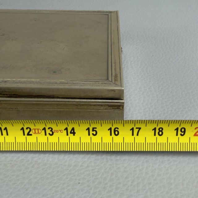 800 Silver Wooden Jewelry Box with Feet, 1982 For Sale - Image 11 of 12