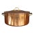 Copper Stock Pot With Lid and Brass Handles For Sale