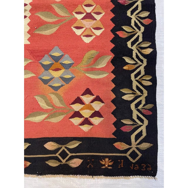 1940s Nomad Botanical Style Bessarabian Rug For Sale - Image 4 of 4