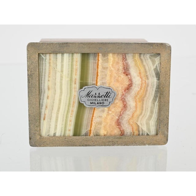 Brown Tiger's Eye and Gilt 800 Silver Box from Gioielleria Mazzetti Milano, Italy, 1950s For Sale - Image 8 of 15