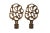 Scrolled Vine Brass Lamp Finials - a Pair For Sale - Image 4 of 4